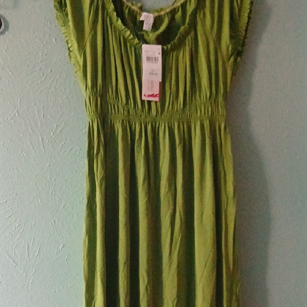 Green Maternity Dress, Sz M, NWT